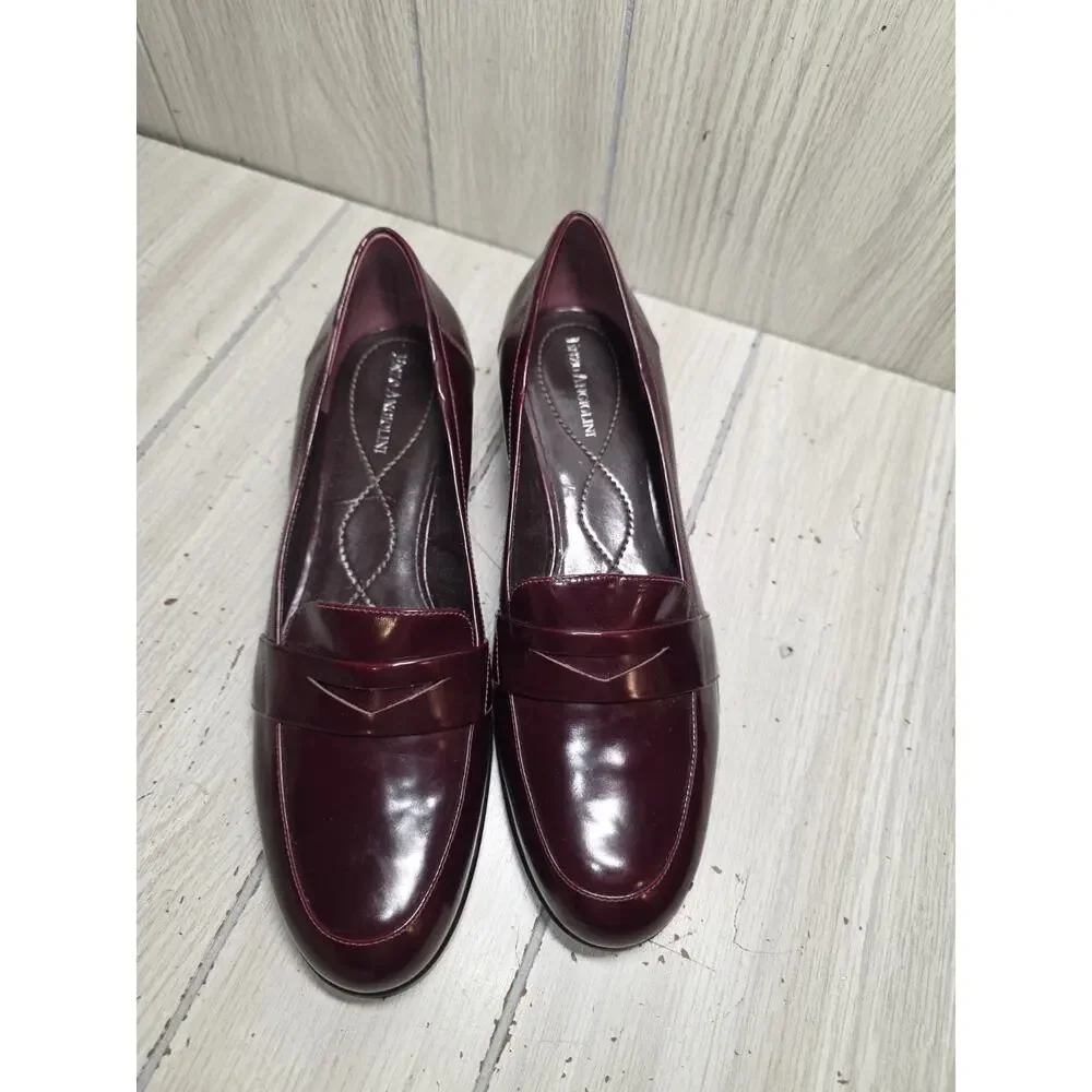 Enzo Angiolini Lafayette Women's Size 9M Brown Leather Loafers Slip On Shoes